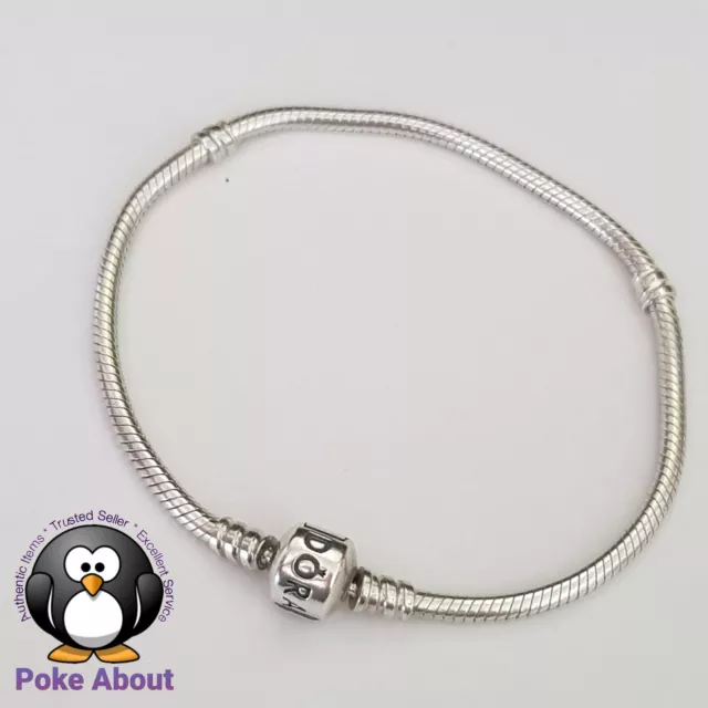 Genuine Pandora Silver Barrel Clasp moments snake bracelet 20cm