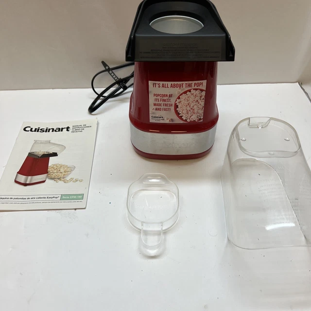 CUISINART EASYPOP HOT Air Popcorn Maker Color Red , BPAfree , Cool Air
