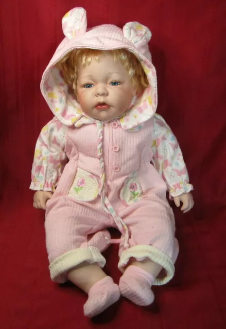 Duck House Porcelain Heirloom 21" Reborn Baby Girl Doll #817/5000 Blonde Hair