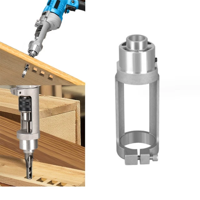 Support Pour Foret à Trou Carré - Adaptateur Pour Perceuse - Montage Facile Et Précis - Pour Mortaiser Et Percer - 9
