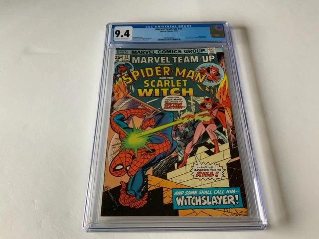 Marvel Team Up 41 Cgc 9.4 Scarlet Witch Vision Cotton Mather Marvel Comic 1976