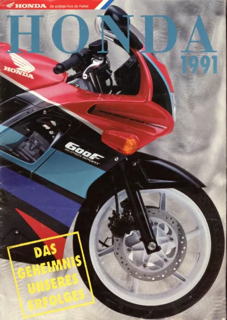 Honda 1991 Prospekt D big brochure CBR1000F CBR600F VFR750R VFR750F GL1500 Dax