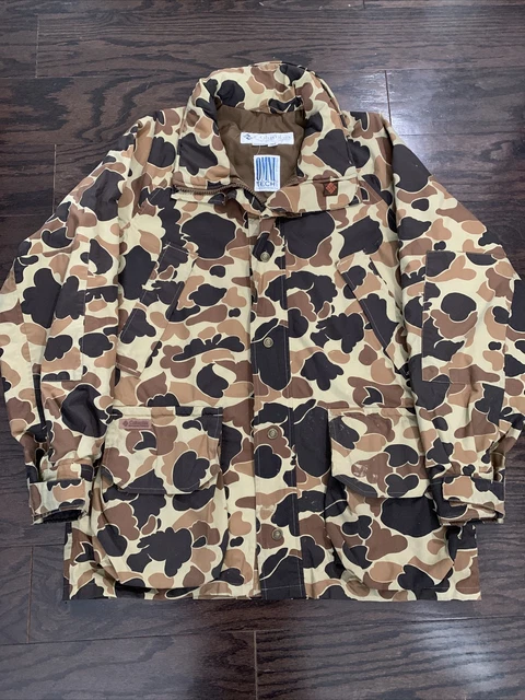 Vintage Columbia Omni lightweight CAMOUFLAGE Camo Hunting Jacket Mens Large Vtg