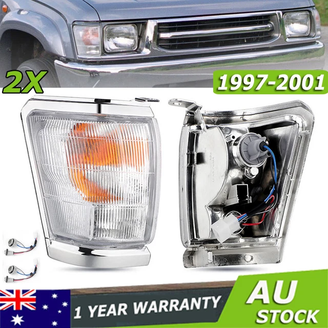 Left & Right Clear Corner Indicator Blinker Lights Pair For Toyota Hilux (1997-2001) - Aftermarket OEM Style