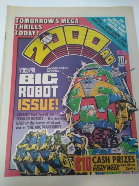 2000AD Prog 120 Weekly UK Comic 1979 Big Robot Issue ABC Warriors Gasp At Horror