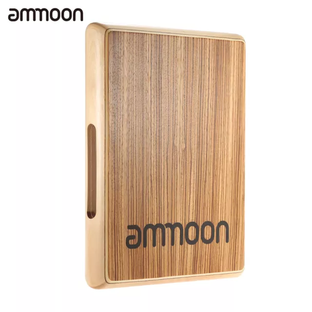 ammoon Compact Travel Cajon Flat Hand Drum Persussion Instrument  31.5 * G2V3