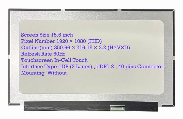 15,6 Zoll FHD BLENDUNG IN-CELL TOUCHSCREEN DISPLAY INNOLUX N156HCN-EBA REV.C1 2