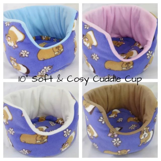 **Soft And Cosy**10"  **Guinea Pig Bed **Fleece  Cuddle Cup,Snug