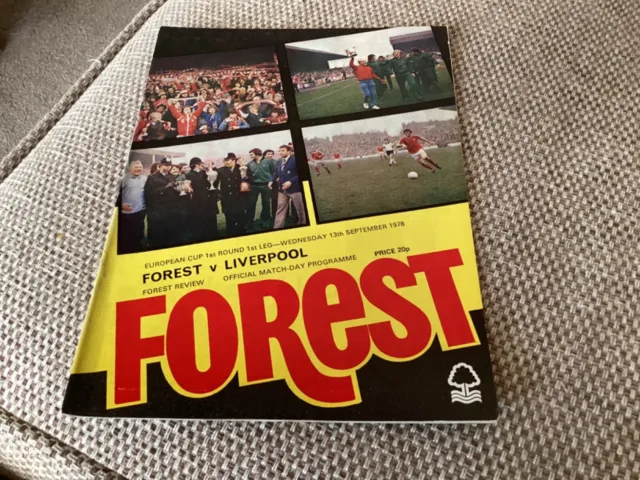 Nottingham Forest V Liverpool - European Cup 1st Round 1st Leg 1978/79