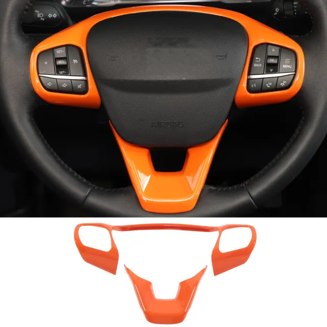 ABS Orange Car Steering Wheel Frame Trim Cover For Ford Maverick Lariat 2022-23