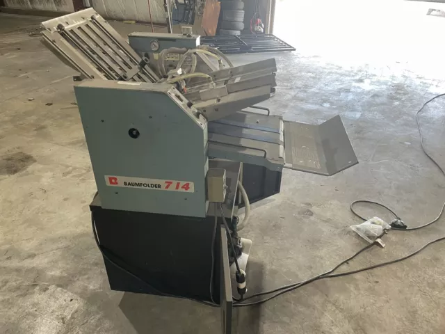 Baum Folder   714 B-2 Air Feed Folder  14 X 20