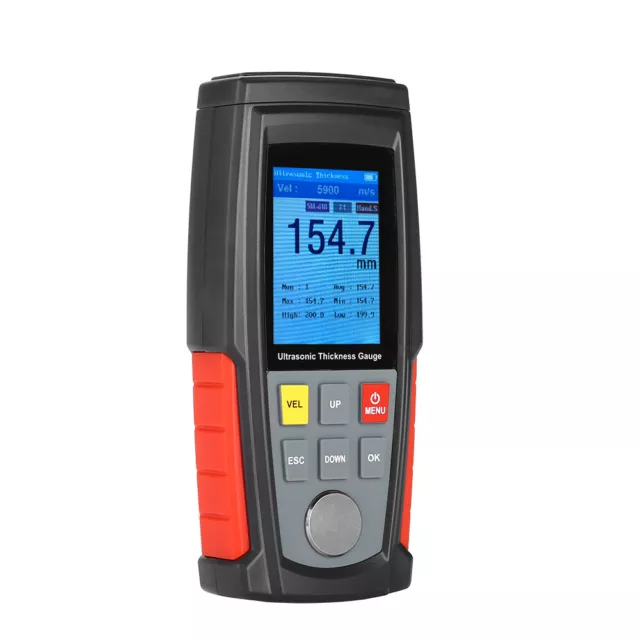 LCD Digital Ultrasonic Thickness Gauge Sound Velocity Meter Metal Depth Tester