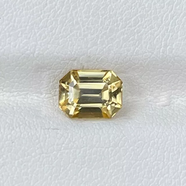 Natural Yellow Zircon 2.40 Cts Emerald Cut Sri Lanka Loose Gemstone