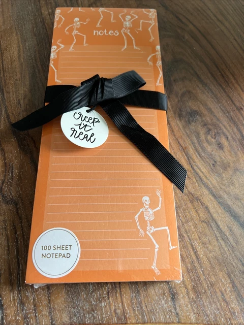 Keep It Real Skeleton Notepad Orange From The Paper Curator
