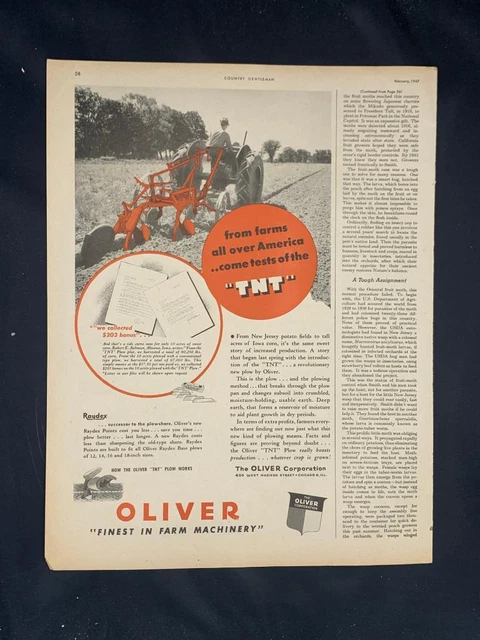 Magazine Ad* - 1947 - Oliver "TNT" Plow