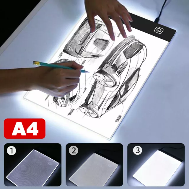 LED Tracing Light Box Board Art Tattoo A4 Drawing Copy Pad Table Stencil Display