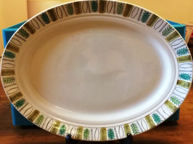 Glowhite Ironstone Meat Platter Serving Dish fifties pattern