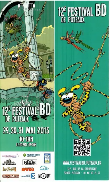 Marque-Page Du Festival Bd De Puteaux Illustre Du Marsupilami De Batem Neuf