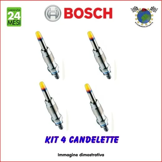 Kit 4 Candelette Bosch Per Vw Golf Vii Golf Vi Crafter Touran Tiguan Sharan Golf