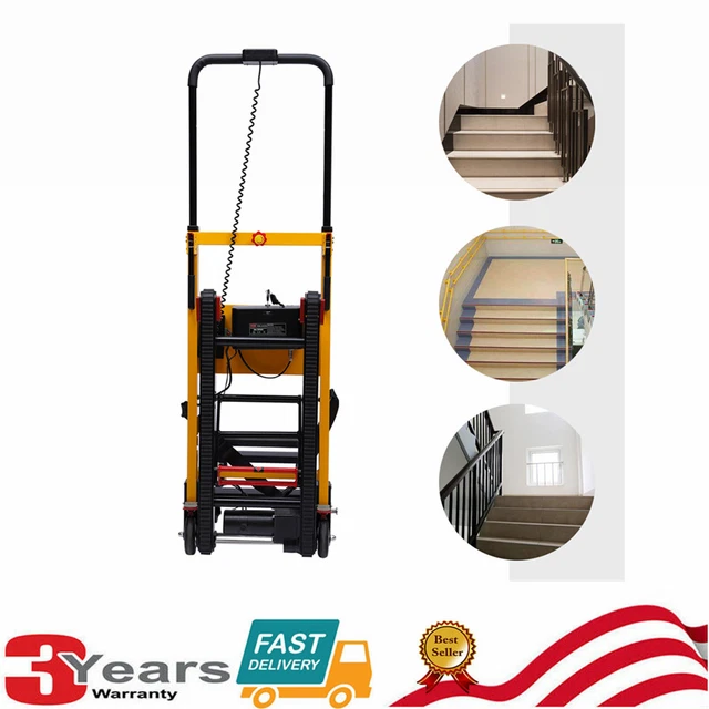 Electric Folding Stair Climbing Hand Truck Warehouse Cart Dolly Max.Load 440lbs