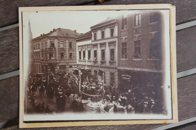 32140 Photo Linz Rhin Rue Déménagement Avec Maßgeschäft Johann Simons Um 1910