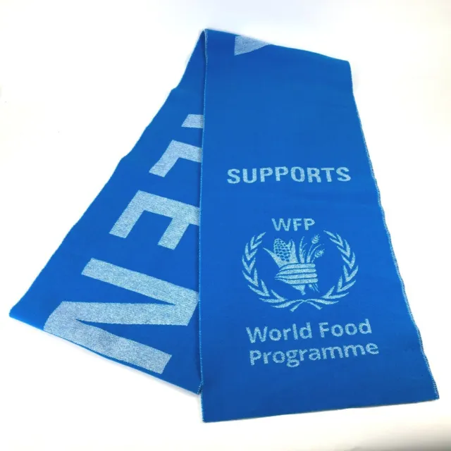 BALENCIAGA WFP logo  Scarf wool blue