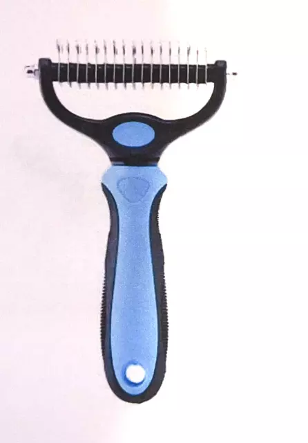 2side Dog Brush for Shedding Dematting Pet Grooming Cat Hair Undercoat Rake Comb