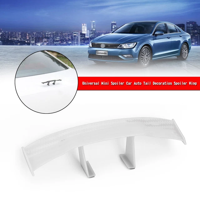 Universal Mini Spoiler Car Auto Tail Decoration Spoiler Wing White T7