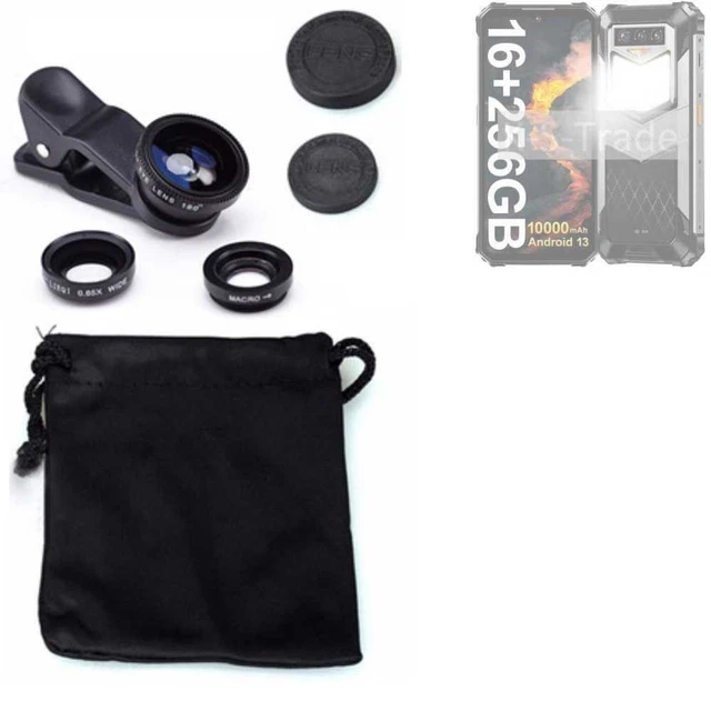 Pour Oukitel WP26 Objectifs Smartphone Lentilles fisheye macro grand angle