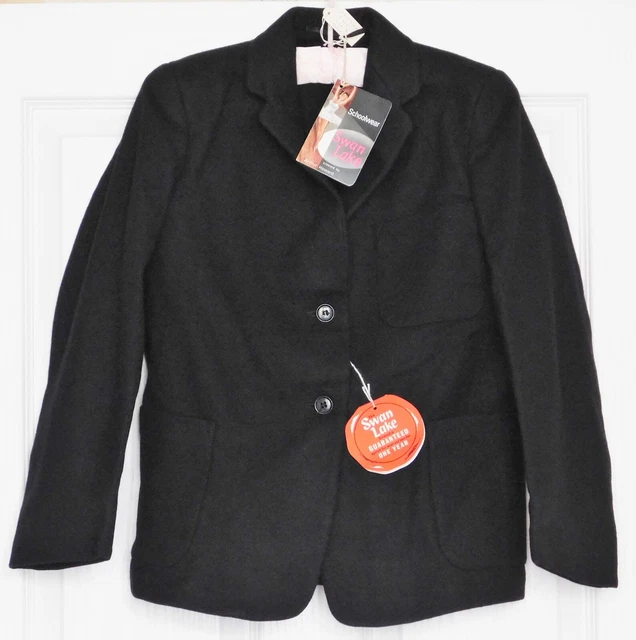 Blazer vintage ragazze NERO uniforme scolastica INUTILIZZATO Lago dei Cigni 30" Arthur Howard B4