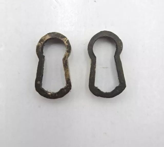Vintage/Antique Old Solid Brass Escutcheon Key Hole KeyHole Inserts Hardware