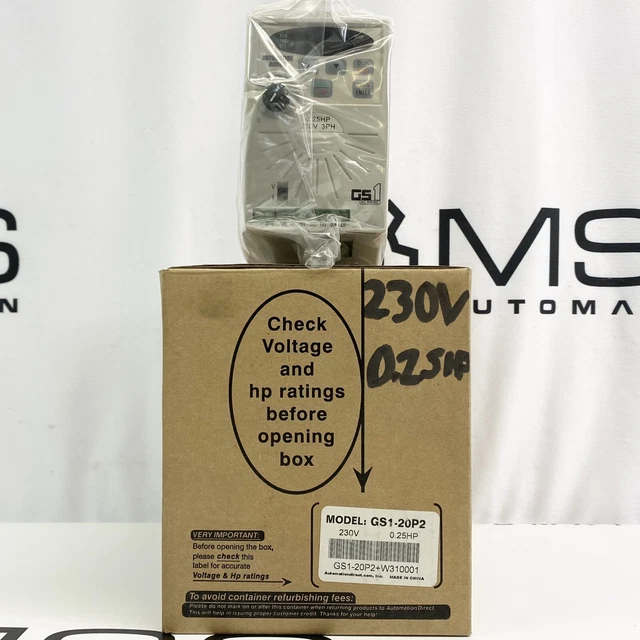 AUTOMATION DIRECT GS1-20P2 AC Guida 230V .25HP Imbarazzo Da USA