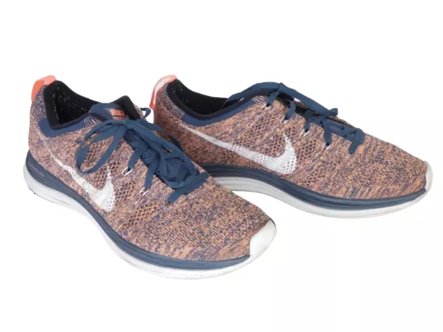 Nike Damen Turnschuhe Flyknit Lunar1 + Squadron blau rosa 554888 461 Turnschuhe UK 6