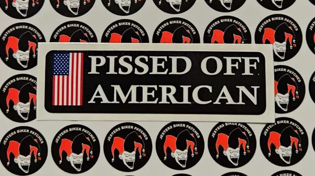 Pissed Off American Motorcycle Helmet Sticker Helmet Decal