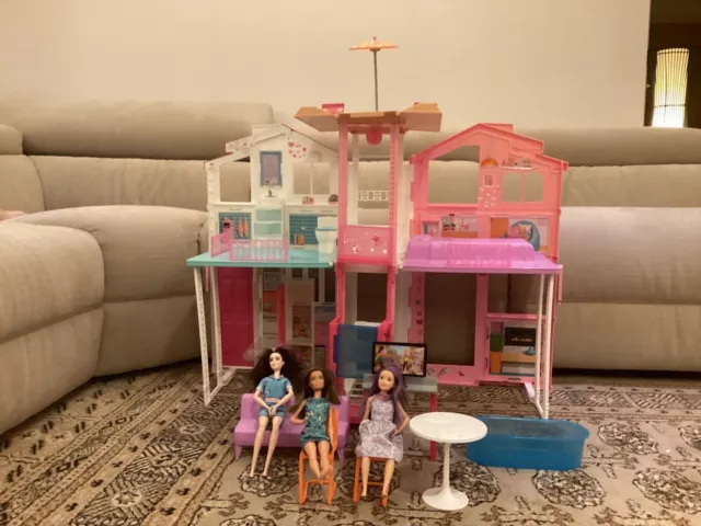 BARBIE DLY32 ESTATE Three Story Town House Colourful and Bright Doll House Comes 117.90 PicClick UK