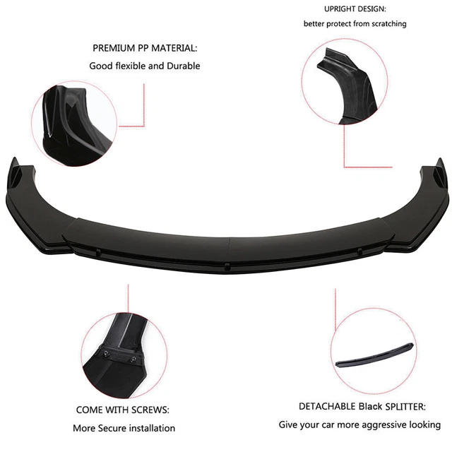 thumbnail image 2 of Spec-D Front Bumper Lip Honda Fit (2014-2017) 3 Piece 2 of 11