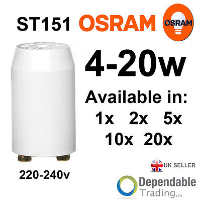 Paquet de Osram ST151 4-20w Séries Démarreurs Tube Fluorescent 4w-20w 220v-240v