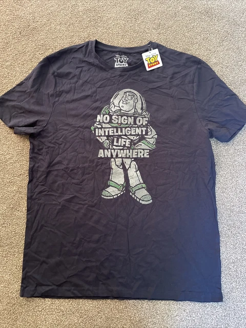 Tesco F&F Mens Disney Toy Story Buzz Lightyear Funny T-shirt Size large