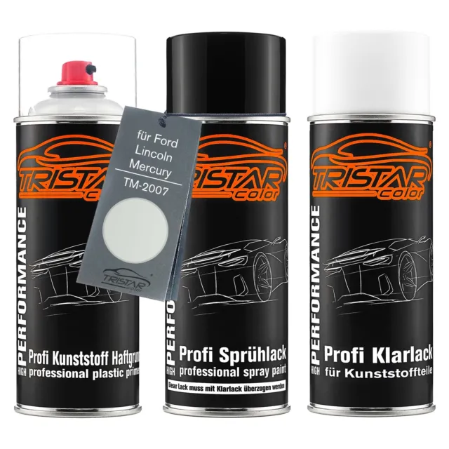 Lack Spraydosen Set Kunststoff für Ford Lincoln Mercury TM 2007 Light Gray