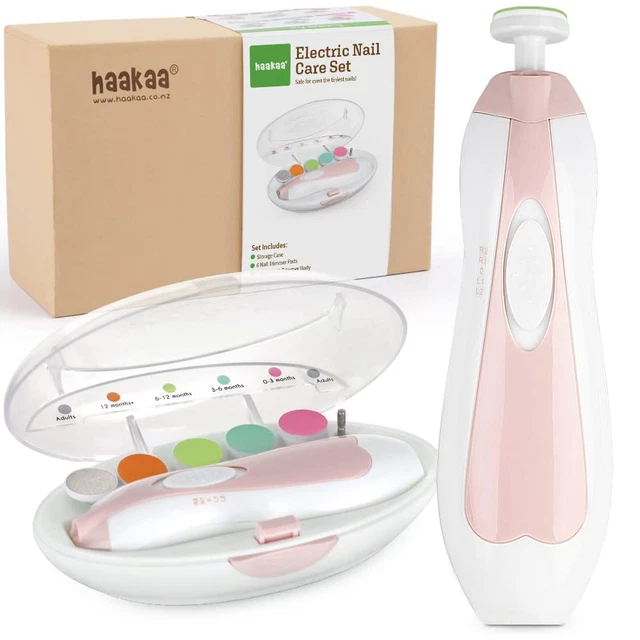 Haakaa Baby Nail Trimmer Electric Safe Baby Nail Clippers Baby Nail File Kit kit