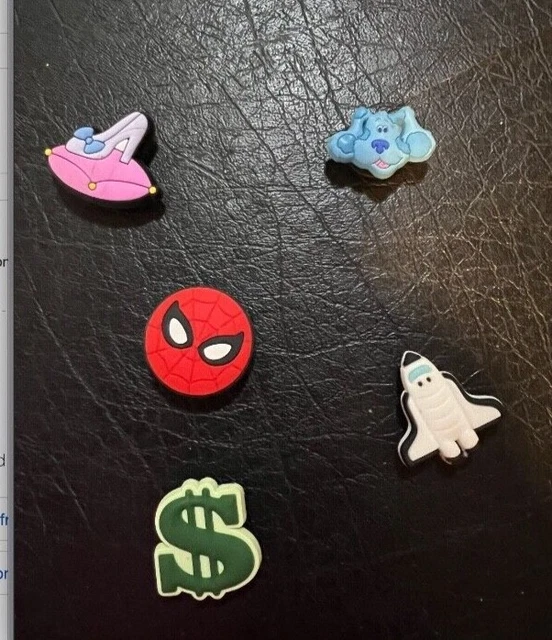 5 Original Jibbitz Croc Charms: Assorted: SpiderMan, Blue's Clues, $ new/unused