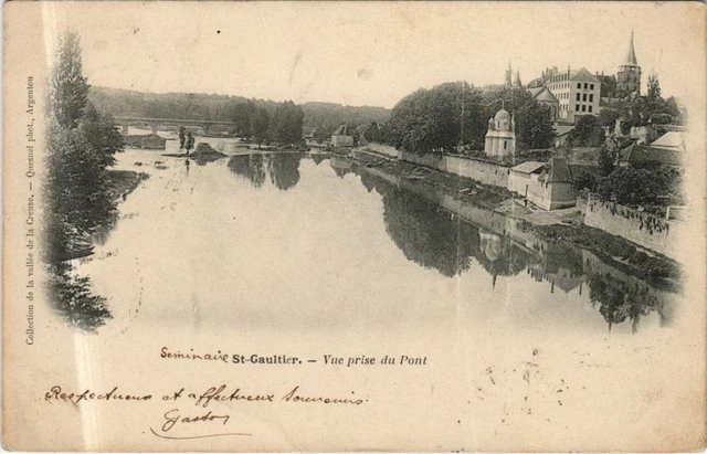 CPA AK St.Gaultier view taken from the Pont FRANCE (1170622)