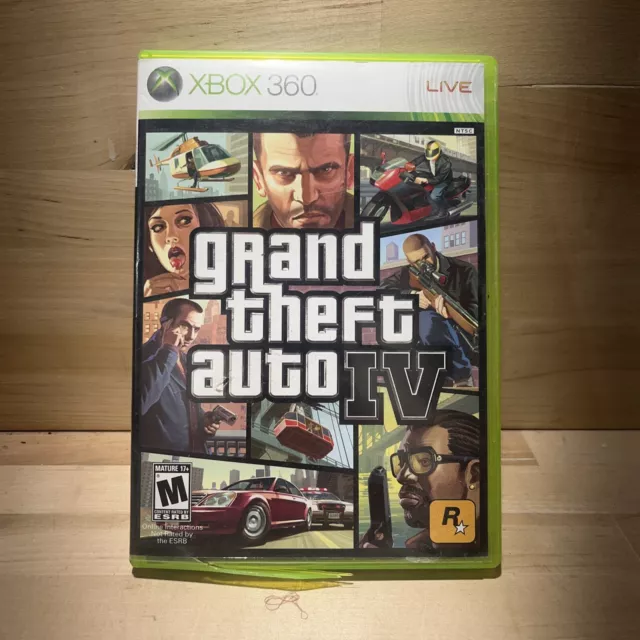 Microsoft Xbox 360 CIB Complete TESTED Grand Theft Auto IV GTA 4 w/ Map BL