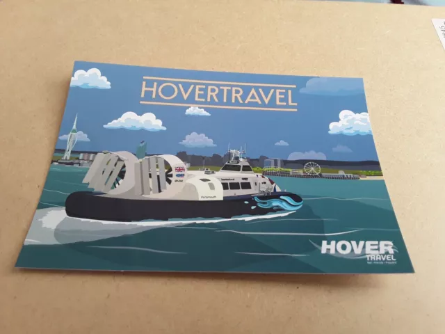 Postcard Hovertravel Hovercraft Ryde, Isle Of Wight To Clarence Pier, Southsea