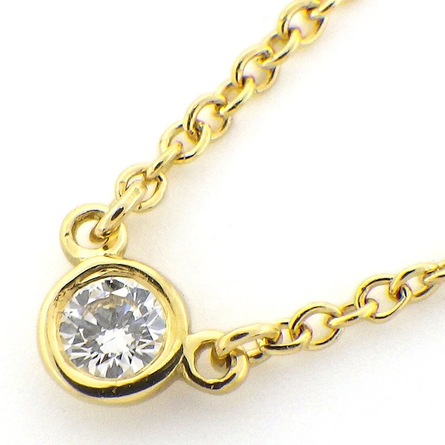 Tiffany & Co. Necklace By The Yard Single 60017719 Elsa Peretti 1P Diamond 750YG Tiffany & Co. Necklace By The Yard Single 60017719 Elsa Peretti 1P Diamond 750YG