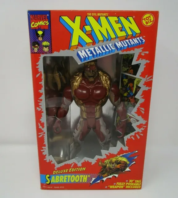 Sabretooth 1994 Deluxe Edition 10" Uncanny X-Men MARVEL Toy Biz Metallic Mutants