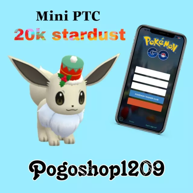 Pokémon Shiny Eevee wearing a holiday hat - mini act PTC 20k stardust