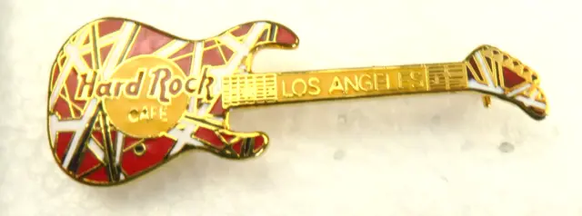 Vintage Hard Rock Cafe Los Angeles Eddie Van Halen Red Kramer Guitar Pin