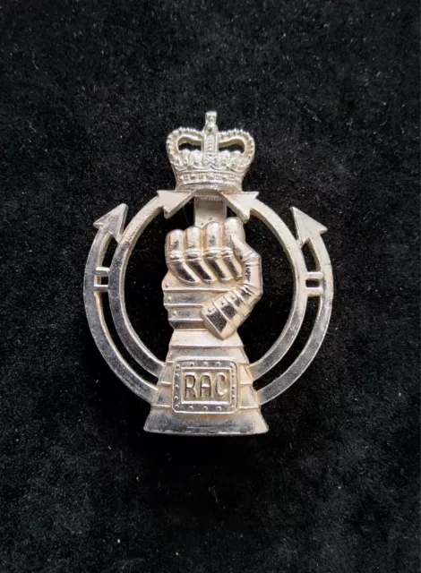 Royal Armoured Corps Staybrite Cap Badge British Military Queen's Crown Gaunt