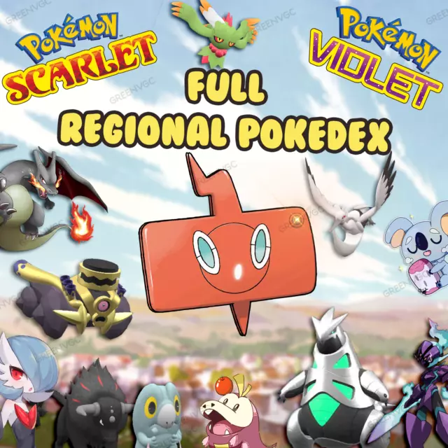 Pokemon Scarlet and Violet Complete Pokedex Pokemon Home Full 700+ Paldea  Dex
